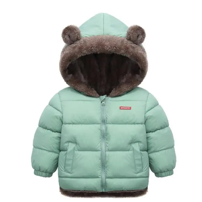 MINI BOSS 2024 Jacket Boys Girls Solid Color Hooded Jackets Kids Parka Outerwear 2-6 Years