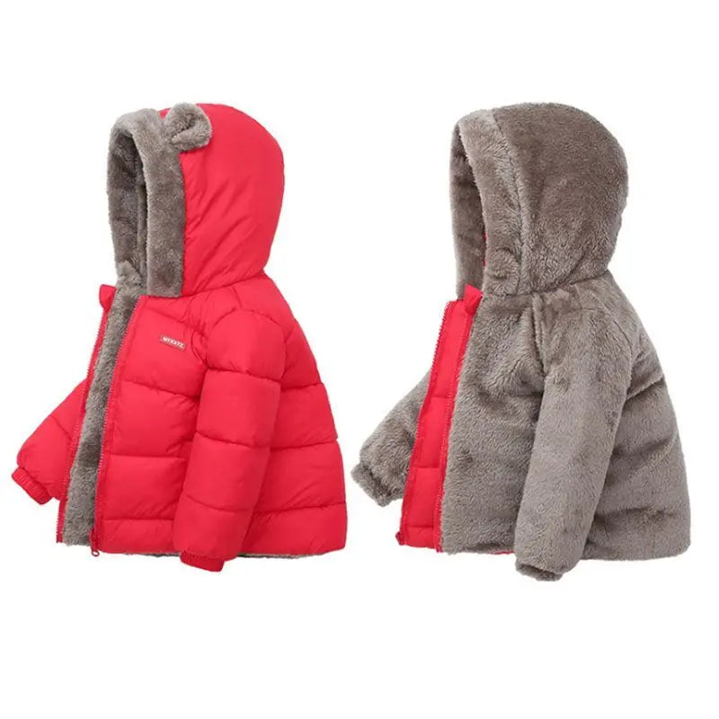 MINI BOSS 2024 Jacket Boys Girls Solid Color Hooded Jackets Kids Parka Outerwear 2-6 Years