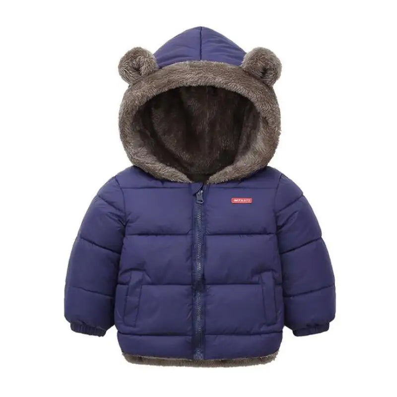 MINI BOSS 2024 Jacket Boys Girls Solid Color Hooded Jackets Kids Parka Outerwear 2-6 Years