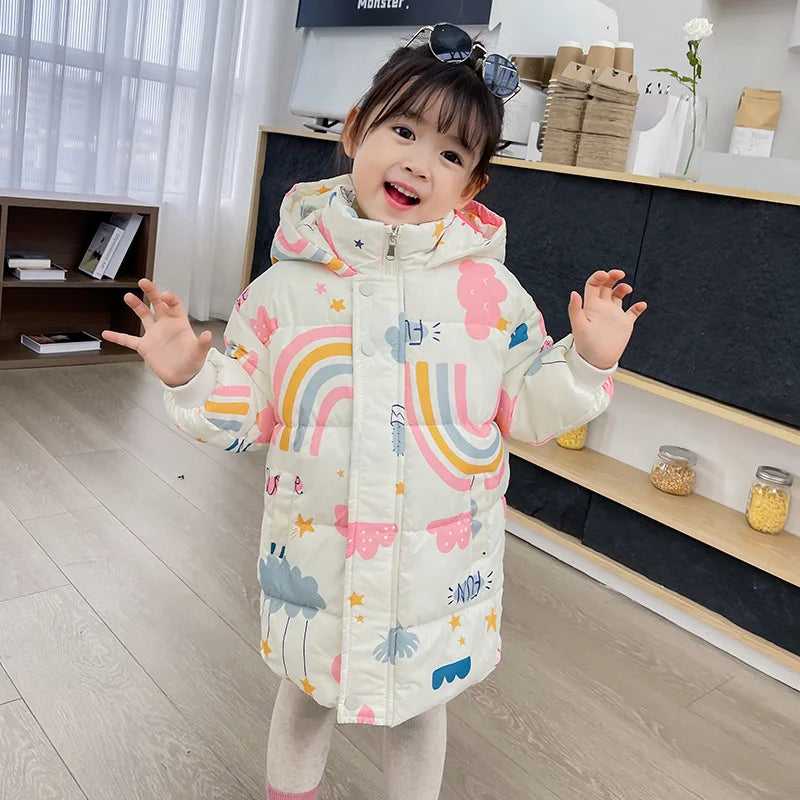 MINI LADY 2024 Coat For Kids 2-7 Years Cotton Warm Outerwear JACKET