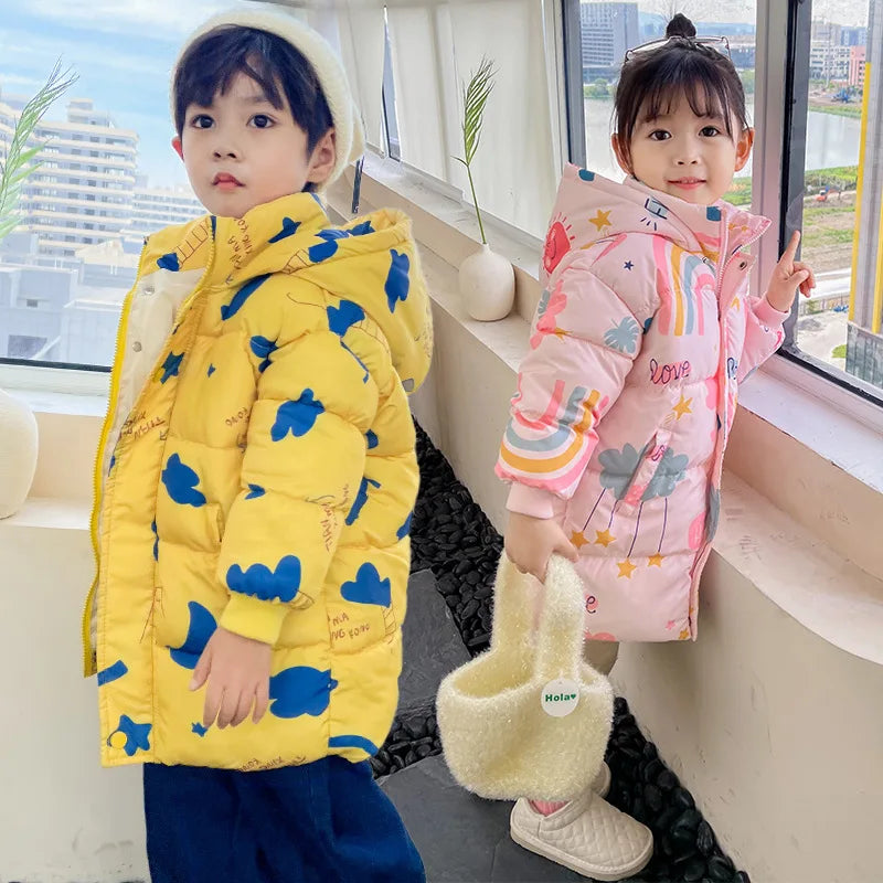 MINI LADY 2024 Coat For Kids 2-7 Years Cotton Warm Outerwear JACKET