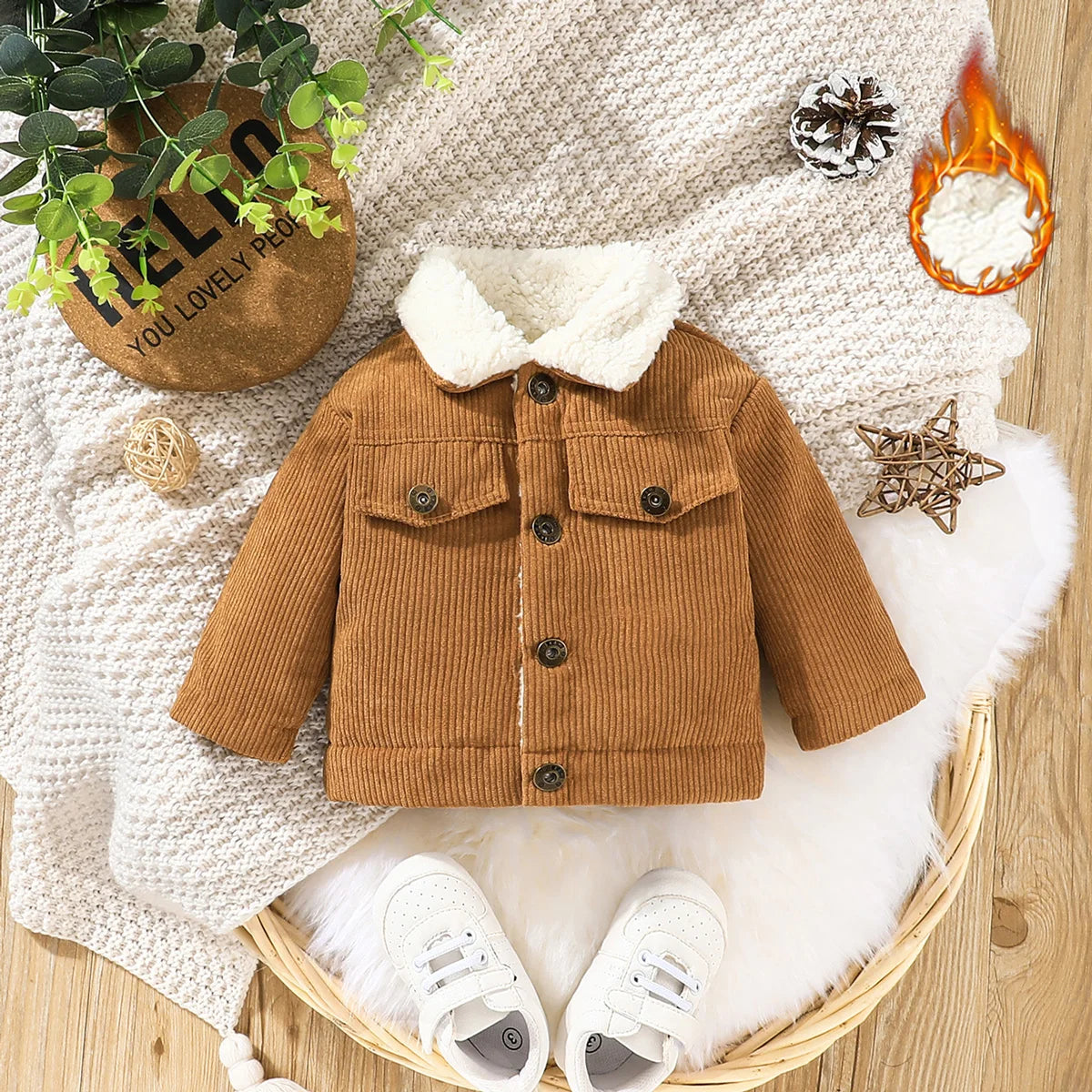 Warm Jacket Outwear For Newborn Baby Boy 0-3 Years