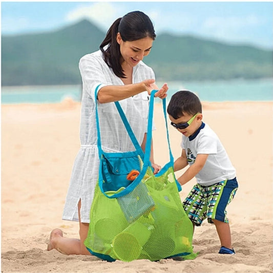 Children Sand Away Protable Mesh Bag Kids Bath Toys Storage Bags Swimming Large Beach Bag for Towels Women Cosmetic Makeup Bag