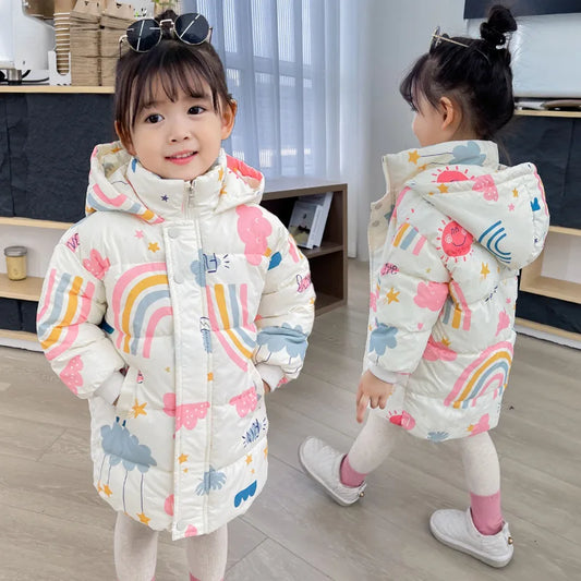 MINI LADY 2024 Coat For Kids 2-7 Years Cotton Warm Outerwear JACKET