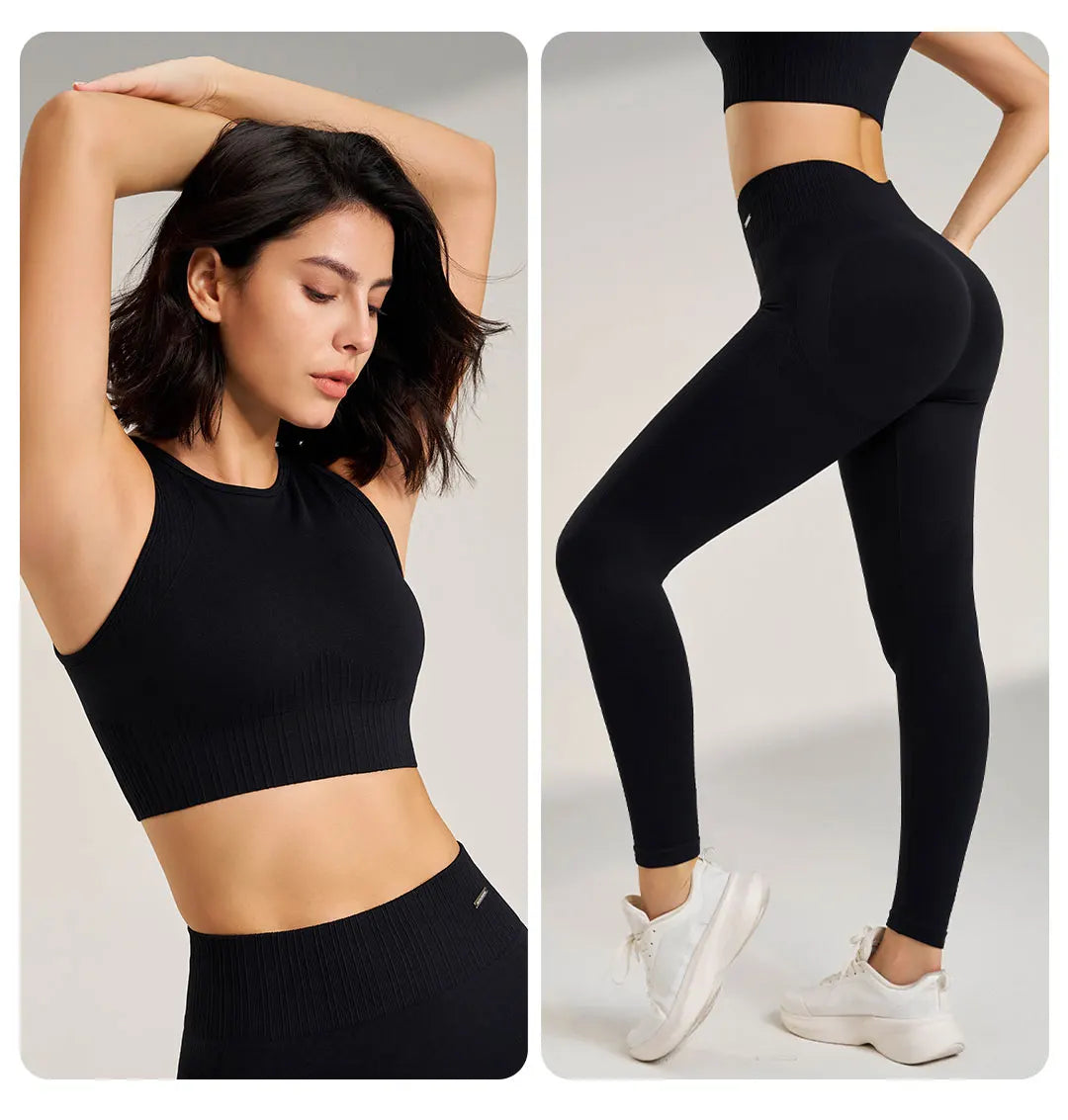 SOAL Two Piece Seamless Fitness Exercise Clothing